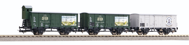 PIKO 58398 - H0 3-tlg. Bierwagenset Brauereien aus Norddeutschland der DB; Ep. III